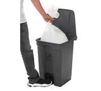 Curvaso Premium 68L Grey Foot Pedal Bin | Hands-Free Step On Waste Dustbin for Kitchen, Office, Home & Commercial | Large Recycling Trash Can Indoor Outdoor Use