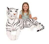 Curvaso Premium Soft Plush Toys Cuddly Stuffed Animal Giant Big Large Size Doll Kids Gift Present White Siberian Tiger