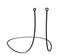 CURVD Earplug Lanyard, Soft Durable Flexible Premium Silicone Cord | Works with Most Earplugs with Removable Tips Compatible with CURVD Everyday, Loop Quiet/Engage/Experience, Vibes and More (Black)