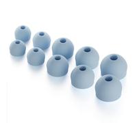 CURVD Earplug Replacement Tips Set, 5 Pairs XXS/XS/S/M/L, Noise Reduction Earbud Replacement Tips Soft Flexible Silicone Eartips Including XXS for the Smallest Ears, Earphones & Ear Buds (Light Blue)