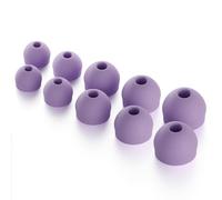 CURVD Earplug Replacement Tips Set, 5 Pairs XXS/XS/S/M/L, Noise Reduction Earbud Replacement Tips Soft Flexible Silicone Eartips Including XXS for the Smallest Ears, Earphones & Ear Buds (Purple)