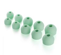 CURVD Earplug Replacement Tips Set, 5 Pairs XXS/XS/S/M/L, Noise Reduction Earbud Replacement Tips Soft Flexible Silicone Eartips Including XXS for the Smallest Ears, Earphones & Ear Buds (Mint)