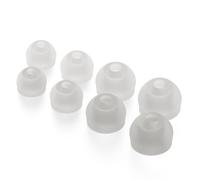CURVD Earplug Tips Replacement Set, 4 Pairs XS/S/M/L, Noise Reduction Replacements Soft Flexible Silicone Eartips for Earplugs, Earphones & Earbuds (Cloud)