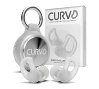 CURVD Everyday Earplugs + Case Clip Bundle, The Perfect earplug for Sleep, Travel, Noise Sensitivity/canceling + Case Clip Package Portable Waterproof Container & Silicone Sleeve for Ear Plugs(Cloud)