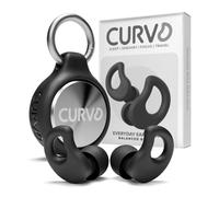 CURVD Everyday Earplugs + Case Clip Bundle, The Perfect earplug for Sleep, Travel, Noise Sensitivity/canceling + Case Clip Package Portable Waterproof Container & Silicone Sleeve for Ear Plugs(Black)