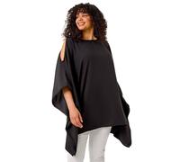 Curve Bobble Trim Hanky Hem Top Roman Black 18
