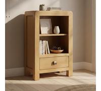 Curve Bookcase - 1 Drawer Small - Oak