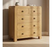 Curve Chest - 2+3 Drawer - Oak