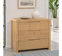 Curve Chest of Drawers - 3 Drawer - Small - Oak