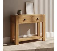 Curve Console Table - 2 Drawer - Oak