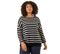 Curve Crochet Stripe Knit Roman Black 22-24