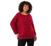Curve Crochet Stripe Knit Roman Red 20
