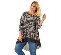 Curve Floral High Low Top Roman Black 16
