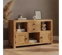 Curve Low Display Cabinet - 2 Door - Oak