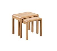 Curve Oak Small Nest of 2 Tables