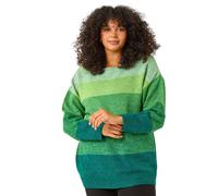 Curve Ombre Stripe Knit Jumper Roman Green 22-24