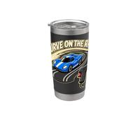 Curve ON THE Rail Slot Car Track Hand Controller Racing Stainless Steel Insulated Tumbler