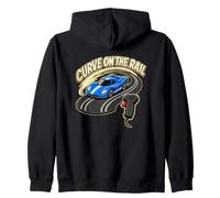 CURVE ON THE RAIL Slot Car Track Hand Controller Racing Zip Hoodie