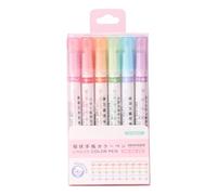 Curve Pens Set - 6 Pattern Highlighters for Coloring Books, Handwritten Notes and Outlines, Includes Flowers and Lace Design | Creative Stationery Gift for Students