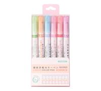 Curve Pens Set - 6 Pattern Highlighters for Coloring Books, Handwritten Notes and Outlines, Includes Flowers and Lace Design | Creative Stationery Gift for Students