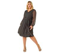 Curve Polka Dot Dress Roman Black 30-32