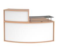 Curve Reception Bundle 2 (Beech/White), Beech/White, Fully Installed