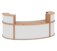 Curve Reception Bundle 5 (Beech/White), Beech/White, Fully Installed