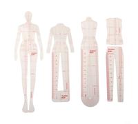 Curve Ruler for Pattern Making and Sewing - Essential Fashion Design Tool for Drawing Lines & Styles - Transparent Tailoring Template Set(B)