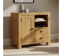 Curve Sideboard Media Unit - Oak
