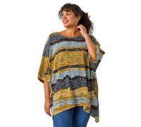 Curve Stripe Print Snit Top Roman Yellow 20