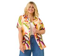 Curve Swirl Print Button Shirt Roman Green 22-24