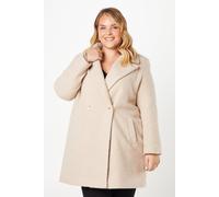 Womens Curve Teddy Boyfriend Coat Oatmeal XL