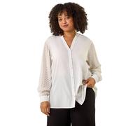 Curve V-Neck Button Blouse Roman Ivory 20