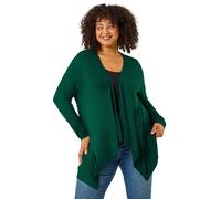 Curve Waterfall Front Jersey Cardigan Roman Green 22-24