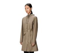 Curve Waterproof Jacket with Tie-Waist beige