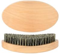 Curved 360 Wave Brush For Men, Medium Hard Palm Wave Brush for Laying Down 360 Waves, Made with Natural Boar Bristle and Wood, Easy to Hold, Perfect for Creating 360 Layer Hair Waves