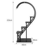 Curved 4-Tier Plant Stand Bonsai Display Shelf