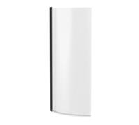 Balterley 715 x 1430mm P-Shaped Bath Shower Screen, Shower Screens for Baths, 6mm Toughened Safety Bath Door Screen, 180° Pivot Reversible Door Screens for P-Shaped Baths (Black)