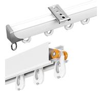 Curved ain Track1.6m6m Adjustable LengthsSilent RollersFlexible Ceiling Mount for Shower Bay Window Room Divider& Easy to Install
