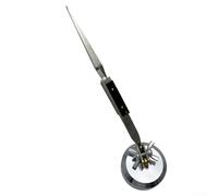 Curved and Straight Rebound Jewelry Welding Tweezers with Third Hand Base, 360° Rotating Heat Resistant Cross Lock Soldering Tool for Jewelers, Model Makers,(Straight)