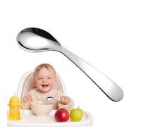 Curved Baby Spoon - Multi-Functional Kids Training Spoon, Non-Slip Handle | Soft Shallow Head Toddler Feeding Utensil, Gentle on Gums, Baby Tableware for Self-Feeding 5.31x1.18x0.39 inches