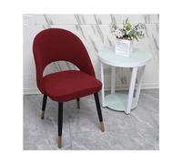 Curved Back Dining Chair Slipcovers Set of 2/4/6 - Stretch Washable Armless Accent Chair Covers for Dining Room - Arc Shape Hollow Back Design