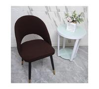 Curved Back Dining Chair Slipcovers Set of 6 4 2 Washable Stretch Fabric Armless Accent Chair Covers Arc Shape with Hollow Back for Dining Room Decor
