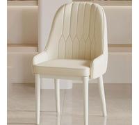 Curved Back Dining Chairs, Upholstered Faux Leather Conference Seating, Waterproof Kitchen Chairs with Armrests, Stylish Comfort for Home & Office