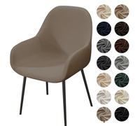 Curved Back Velvet Chair Covers - Soft Stretch Slipcovers for Dining & Accent Chairs Mid Century Modern Design Perfect for Kitchen & Living Room Decor