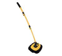 Curved Bar Car Washing Mop Brush, Mop Cleaning Tool with 15° Curved Long Handle, Chenille Microfiber Car Wash Brush For Car Wash, Glass Cleaning, Mopping (Car Wash Mop)