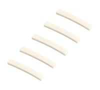 Curved Base Ox Bone Guitar Nut 5pcs for Vintage Instruments | Improves Tone and Sustain, String Support Detail, 4x0.63x0.34cm Set for Guitar