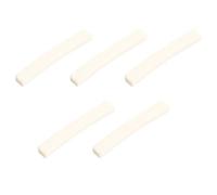Curved Base Ox Bone Guitar Nut Replacement 5pcs for Vintage Instruments | 4 X 0.63x0.34cm, Set of Five, Supports Guitar Setup Work and Related Accessory Use