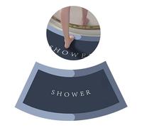 Curved Bath Mat for Quadrant Shower Cubicle, 10s Super Absorbent Fan-Shaped Foot Pads, Anti-Slip Curved Bathroom Carpet Rugs for Home Hotel (A 40 * 75CM)