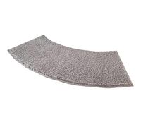 Curved Bath Mat Washable Curved Shower Mat Corner Bath Rug Floor Carpet Soft Fluffy Curved Bath Mat Non Slip, for Hotel Home Shower and Tub (Light Gray)